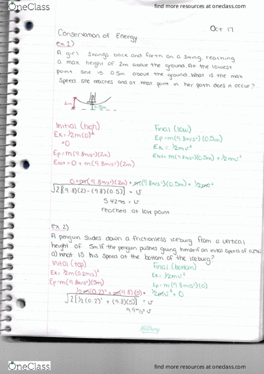 PHYS 1300 Lecture 17: Oct 17 Conservation of Energy thumbnail