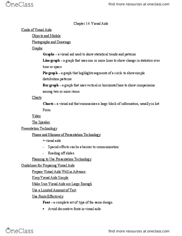 COMM-2500 Chapter Notes - Chapter 14: Bar Chart, Line Graph thumbnail