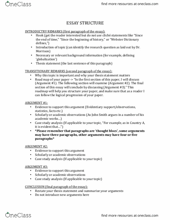 Political Science 1020E Lecture Notes - Lecture 4: Thesis Statement, International Monetary Fund, The World Factbook thumbnail