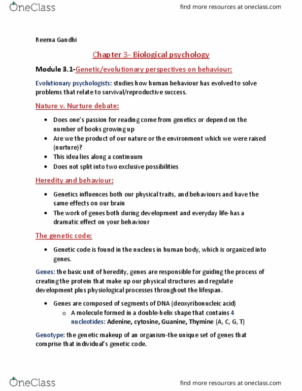 PSYA01H3 Chapter Notes - Chapter 3: Axon Hillock, Gamma-Aminobutyric Acid, Homo Habilis thumbnail