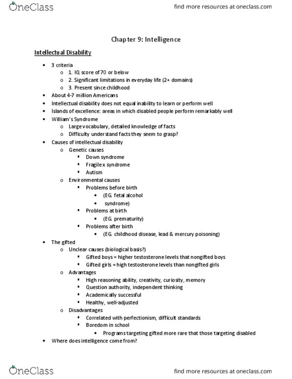 PSY 150A1 Lecture Notes - Lecture 17: Fetal Alcohol Spectrum Disorder, Intellectual Disability, Mercury Poisoning thumbnail