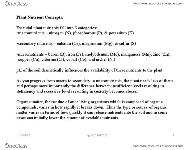 AGR 1110 Lecture 6: lecture #6 & #7 thumbnail