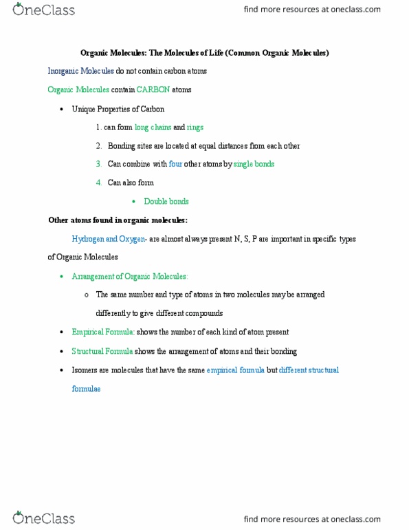 ZOOL 115 Lecture Notes - Lecture 3: Saturated Fat, Transfer Rna, Collagen thumbnail