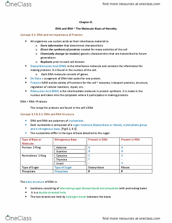 ZOOL 115 Lecture Notes - Lecture 8: Intron, Reading Frame, Protozoa thumbnail