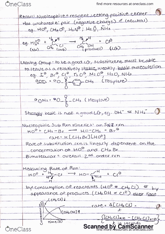 CHEM 251 Lecture 24: Leaving Groups, Nucleophillic Substitution Reaction Kinetics, Measuring Rate of Reaction, Reaction Order, & Transition State Theory thumbnail