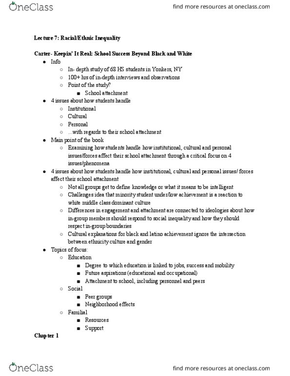 SOCIOL 3AC Lecture Notes - Lecture 7: California Proposition 209, Soft Skills, Acting White thumbnail