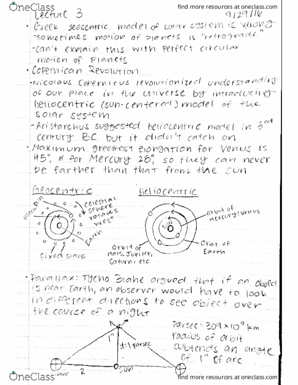 ASTRO 1 Lecture Notes - Lecture 3: Copernican Revolution, Asteroid Family thumbnail