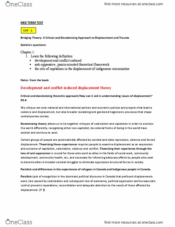 Social Service Worker - Immigrants and Refugees WIR408 Lecture Notes - Lecture 15: Import Substitution Industrialization, Aids, Northern Ontario thumbnail