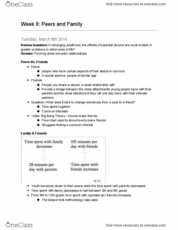 FRHD 2280 Lecture Notes - Lecture 8: Peer Pressure, Parenting Styles, Flowchart thumbnail