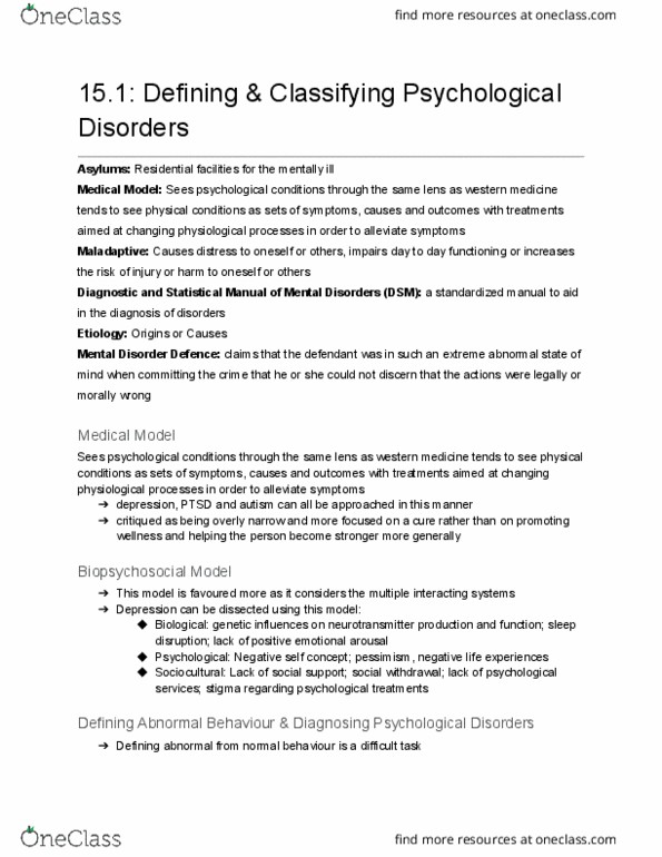 PSYC 1000 Chapter Notes - Chapter 15: 2004 Indian Ocean Earthquake And Tsunami, Intellectual Disability, Obsessive–Compulsive Disorder thumbnail