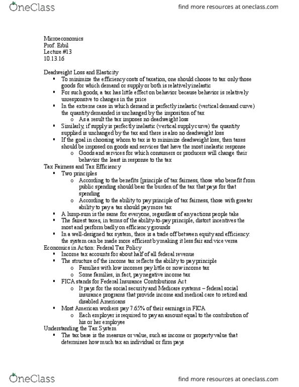 ECON1131 Lecture Notes - Lecture 13: Tax Competition, Tax Rate, Proportional Tax thumbnail