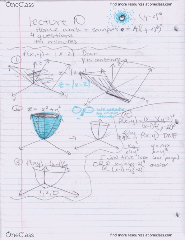 Class Notes for MATH 10C at University of California San Diego (UCSD