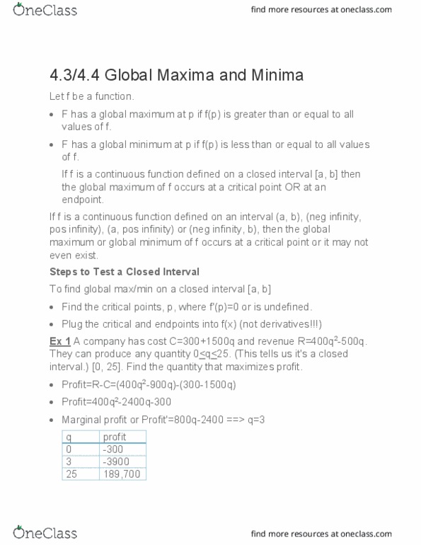 MATH 122 Lecture Notes - Lecture 16: Canon Eos C300, Maxima And Minima, Minimax thumbnail