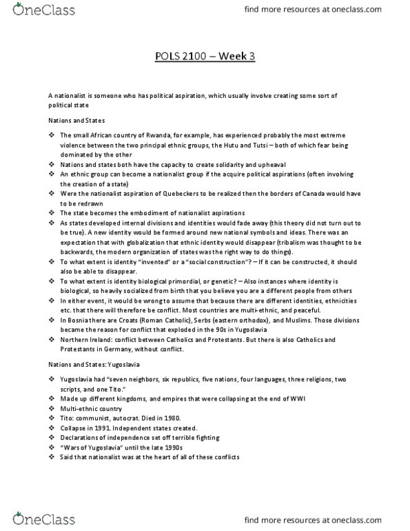 POLS 2100 Lecture Notes - Lecture 3: Comparative Advantage, Mercantilism, Proportional Representation thumbnail