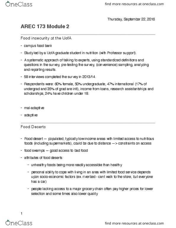 AREC173 Lecture Notes - Lecture 2: Focus Group, Short Loin, Multivariate Analysis thumbnail