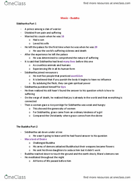 WOMS210 Lecture Notes - Lecture 10: Noble Eightfold Path, Wet Nurse, Four Noble Truths thumbnail