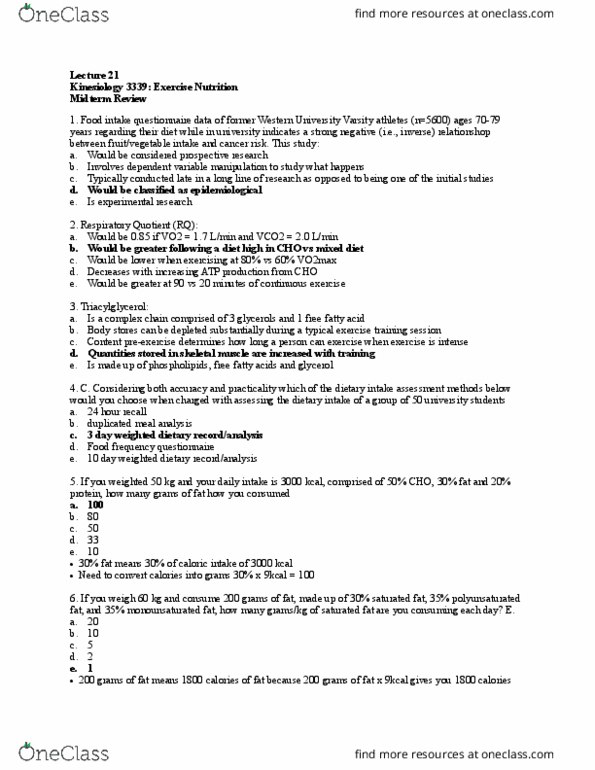 Kinesiology 3339A/B Lecture Notes - Lecture 21: Digestion, Fine-Needle Aspiration, Gluconeogenesis thumbnail