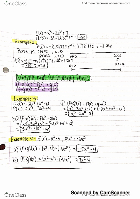 Mathematics MATH 11100 Lecture 5: 4.3 Polynomial Functions, Graphs, and Comps. thumbnail