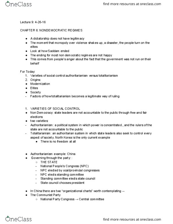 POL SCI 51A Lecture Notes - Lecture 9: Civil Society, Arab Spring, History Of Libya Under Muammar Gaddafi thumbnail