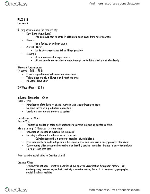 PLX 111 Lecture 2: Lecture 2 Notes thumbnail