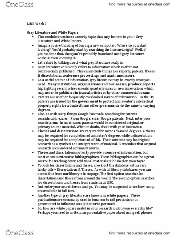 LIBR 100 Lecture Notes - Lecture 7: Competitive Intelligence, Media Literacy, United States Census Bureau thumbnail