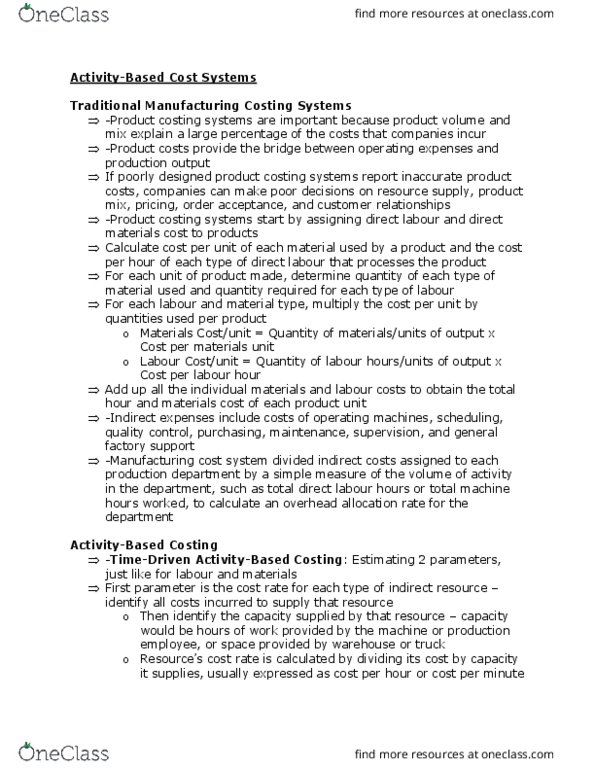 BU247 Lecture Notes - Lecture 7: Fixed Cost, Capacity Utilization thumbnail