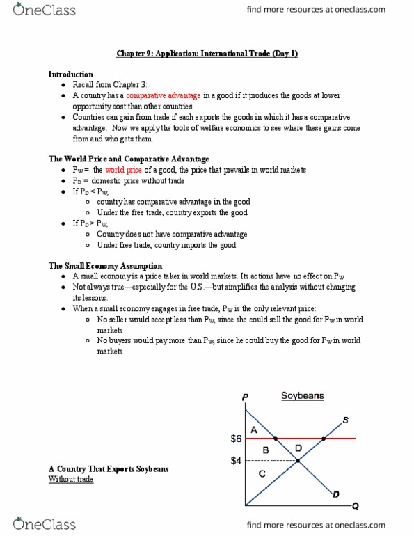 ECON 2304 Lecture Notes - Lecture 13: Market Power, Comparative Advantage, Opportunity Cost thumbnail