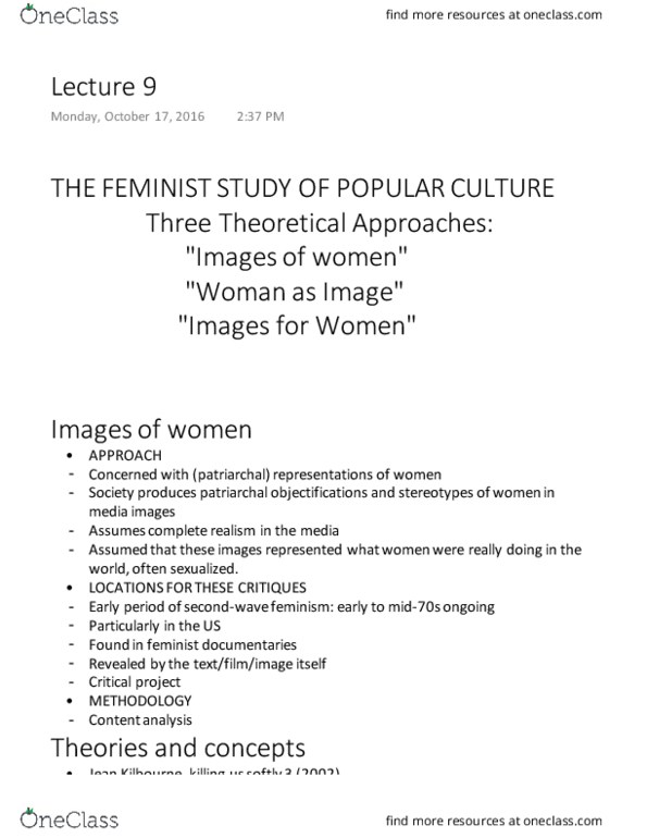 WS203 Lecture Notes - Lecture 9: Narcissism, Fetishism, Voyeurism thumbnail