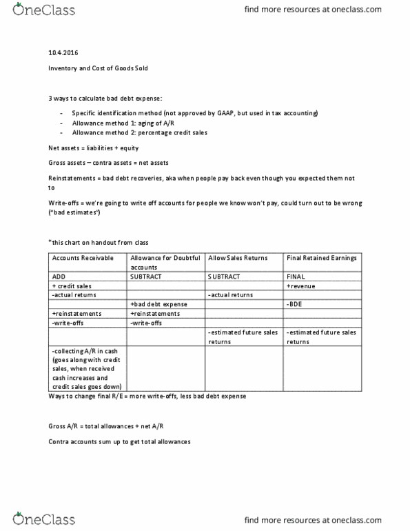 SMG AC 221 Lecture Notes - Lecture 8: Gross Profit, Weighted Arithmetic Mean, Retained Earnings thumbnail