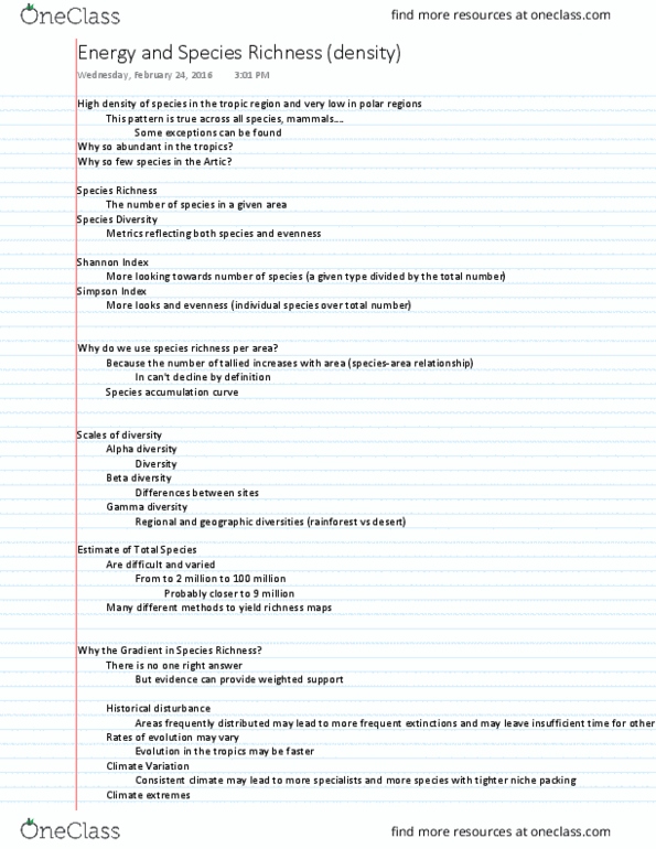 ESS 211 Lecture 7: Energy and Species Richness thumbnail