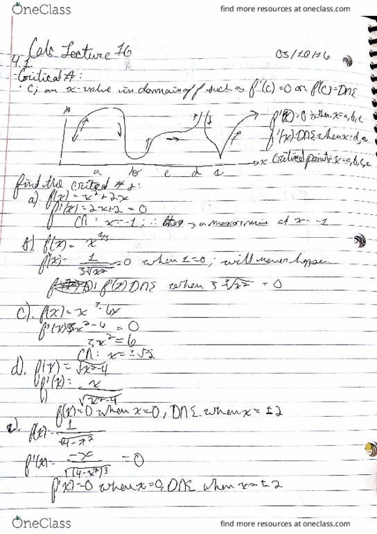 MATH-1100 Lecture 16: Calc 1100 Lecture 16 Section 4.1 thumbnail