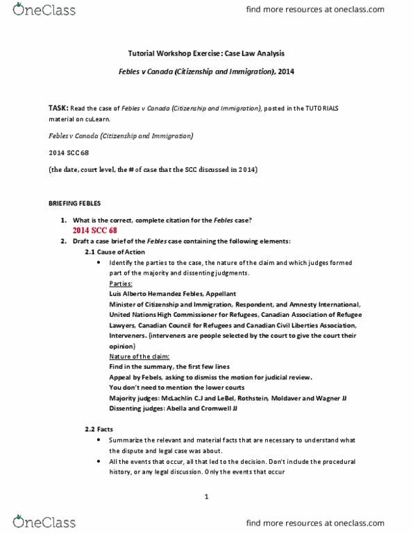 LAWS 2908 Lecture Notes - Lecture 4: Ratio Decidendi, Well-Founded Relation, Canadian Civil Liberties Association thumbnail