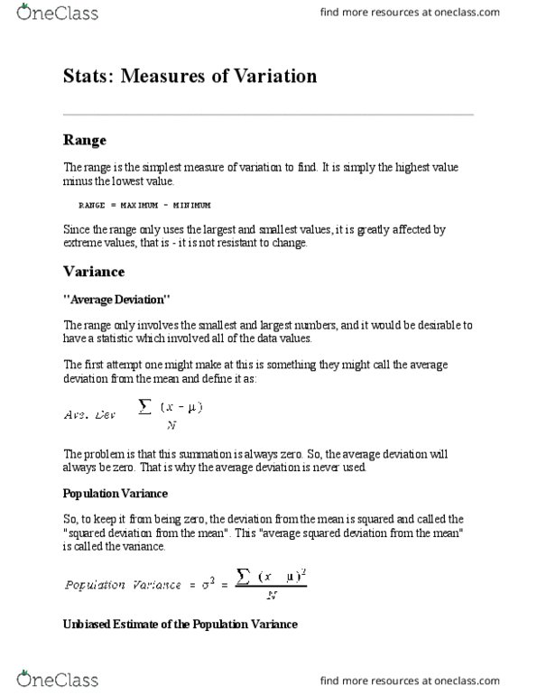 01:960:285 Lecture Notes - Lecture 7: Variance, Bias Of An Estimator thumbnail