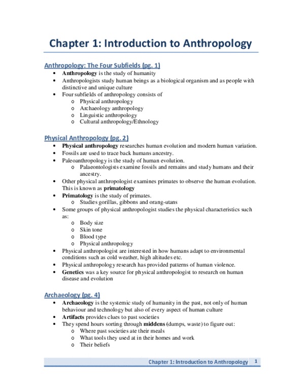 ANTHROP 1AB3 Chapter Notes - Chapter 1: Blood Type, Linguistic Anthropology, Sociolinguistics thumbnail