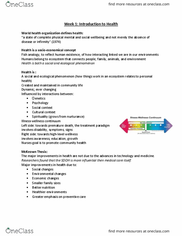 Nursing 1070A/B Lecture Notes - Lecture 1: Health Literacy, Health Professional, Essential Medicines thumbnail