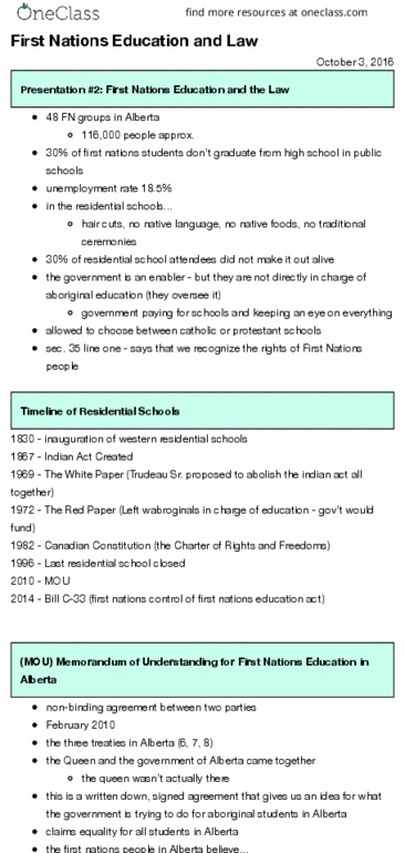 EDPS410 Lecture Notes - Lecture 8: Intelligence Quotient, School Choice, Indian Act thumbnail