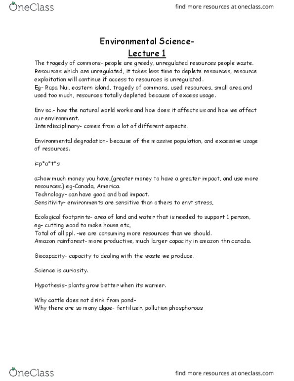 EESA01H3 Lecture Notes - Lecture 1: Thermodynamics, Lithosphere, Graduated Cylinder thumbnail