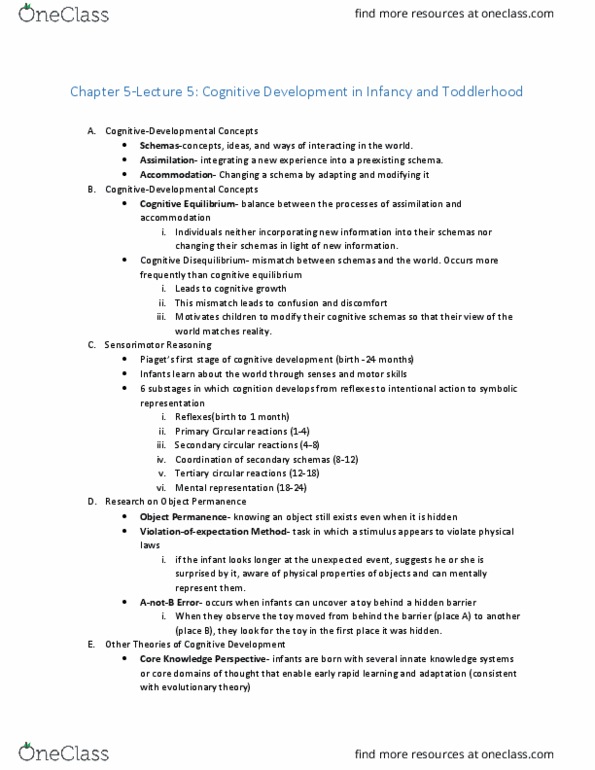 PSY 01316 Lecture Notes - Lecture 5: Habituation, Universal Language, Language Acquisition Device thumbnail