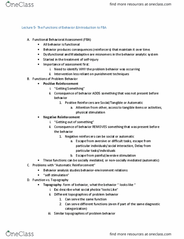 PSY 01316 Lecture Notes - Lecture 5: Behaviorism, Reinforcement, Applied Digital Data Systems thumbnail