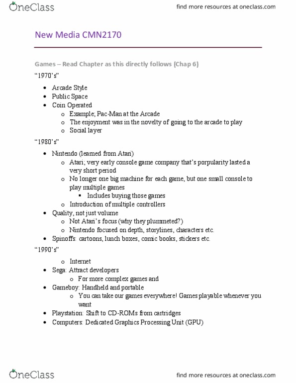 CMN 2170 Lecture Notes - Lecture 8: Anti-Social Behaviour, Breakcore, Graphics Processing Unit thumbnail