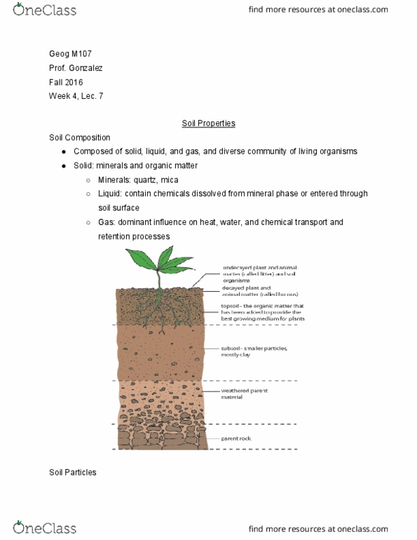 GEOG M107 Lecture Notes - Lecture 7: Erodability, Ice, Soil Structure thumbnail
