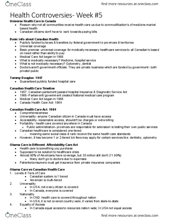 SOSC 1801 Lecture Notes - Lecture 5: Public Administration, Optometry thumbnail