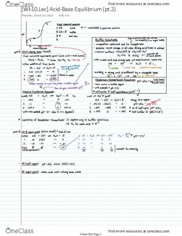 CHEM 20L Lecture 10: [Wk10.Lec] Acid-Base Equilibrium (pt.2) thumbnail