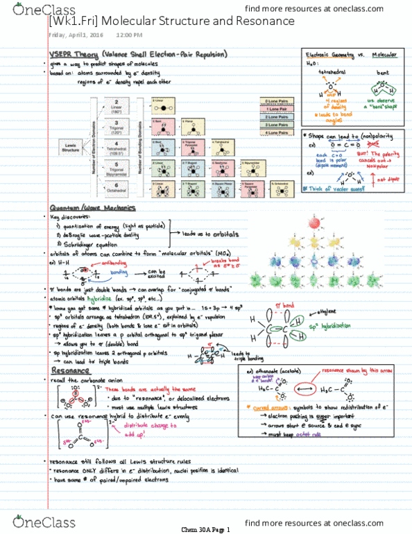 CHEM 30A Lecture 3: [Wk1.Fri] Molecular Structure and Resonance thumbnail