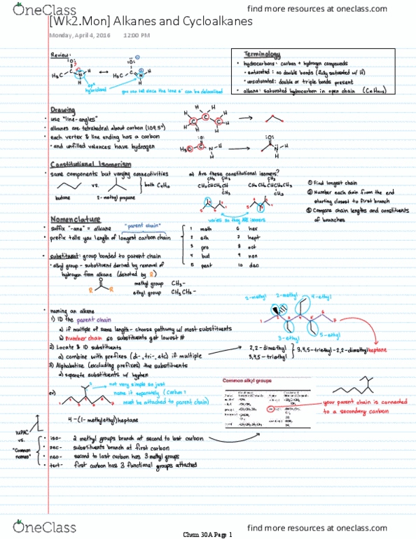 CHEM 30A Lecture 4: [Wk2.Mon] Alkanes and Cycloalkanes thumbnail