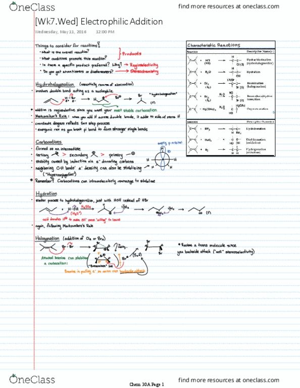 CHEM 30A Lecture 17: [Wk7.Wed] Electrophilic Addition thumbnail