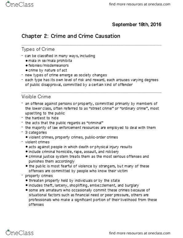 CRIM 1100 Chapter Notes - Chapter 2: Embezzlement, Arson, Differential Association thumbnail