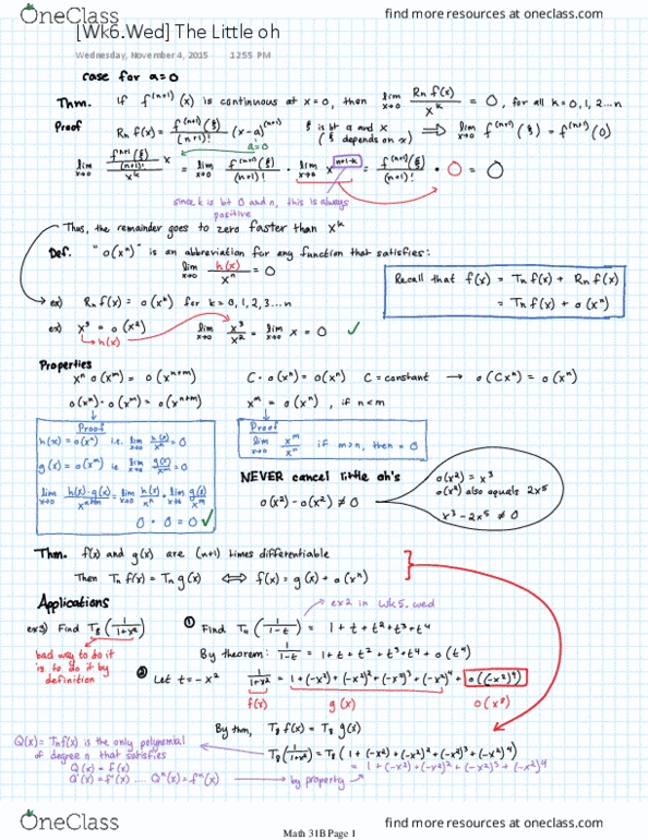MATH 31B Lecture 6: [Wk6.Wed] The Little oh thumbnail