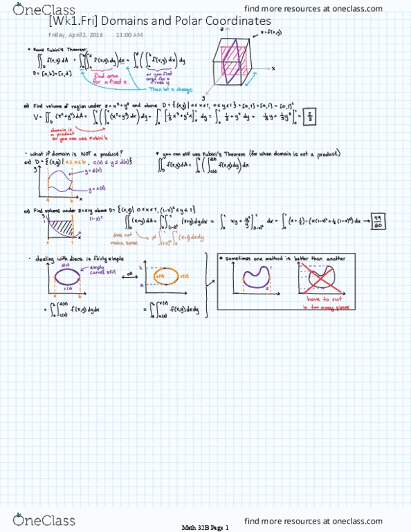 MATH 32B Lecture Notes - Lecture 1: Polar Coordinate System thumbnail