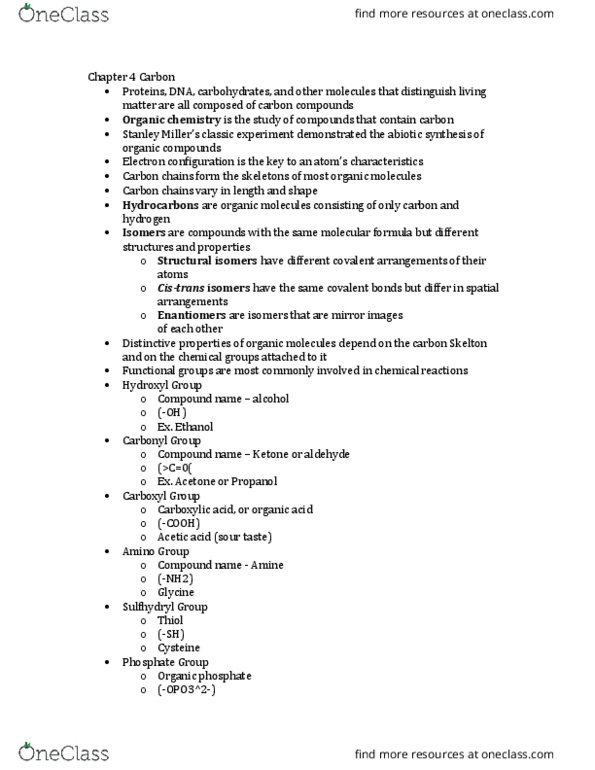 BSC-2010 Lecture Notes - Lecture 2: Electron Configuration, Chemical Formula, Enantiomer thumbnail